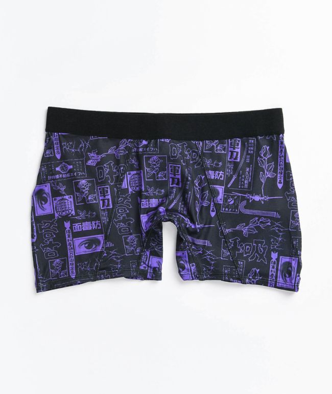 Vitriol Jill Mixed Print Purple Sports Bra