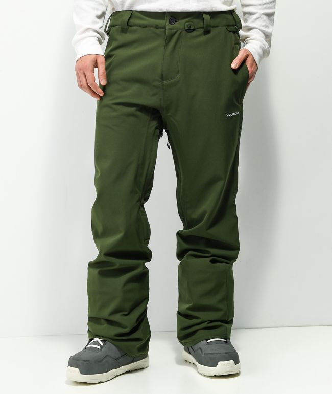 Volcom 15K Freakin Saturated Green Chino Snowboard Pants