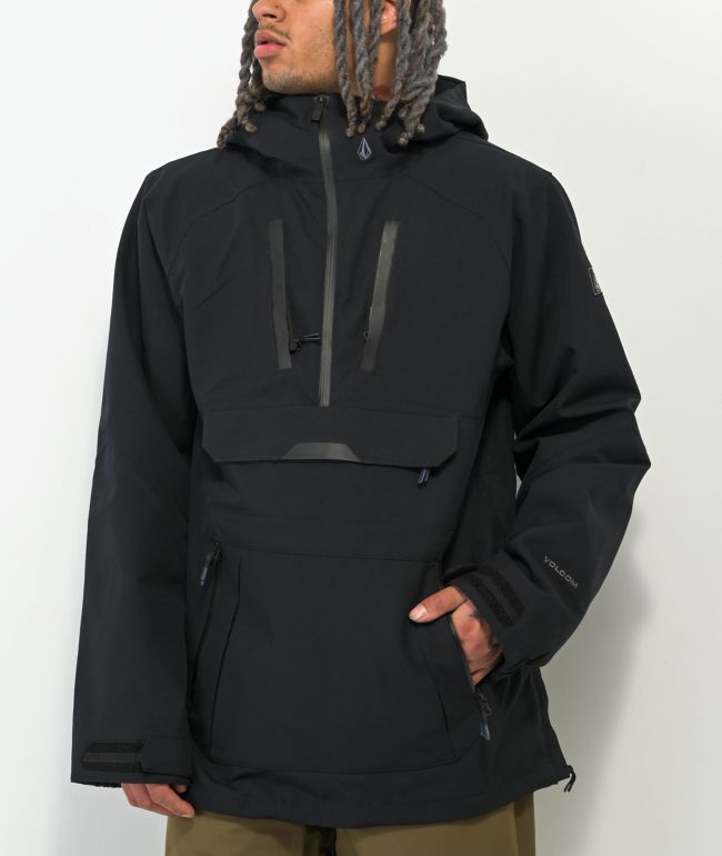 Volcom Brighton Black 15K Anorak Snow Board Jacket 2023