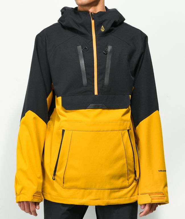 Volcom Brighton Gold & Black 15K Anorak Snowboard Jacket