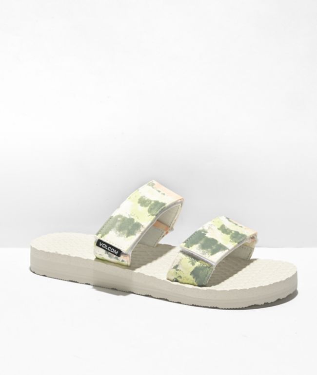 Volcom Eco Recliner  sandalias blancas y tie dye 