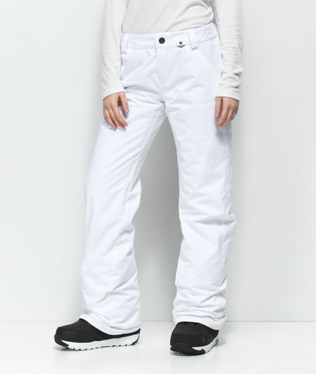 white snow pants