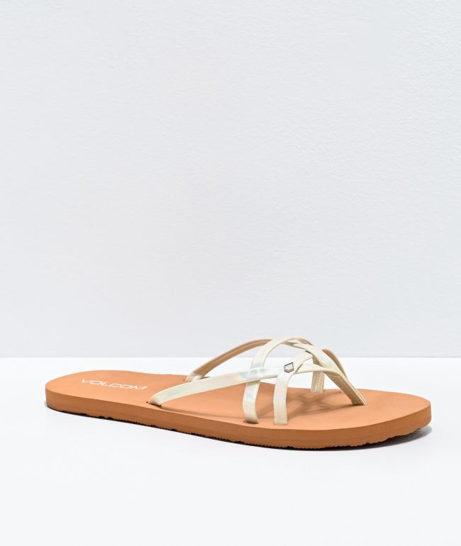 Birkenstock Mayari Graceful Pearl White Birko-Flor - Slides Sandals - Awesome Shoes
