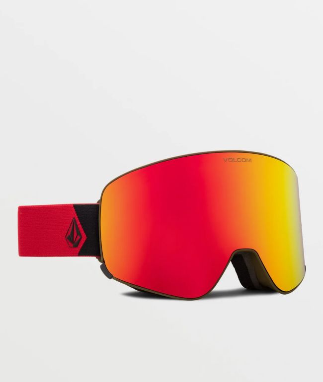 Volcom Odyssey Gafas de snowboard Charmel & rojas 2023