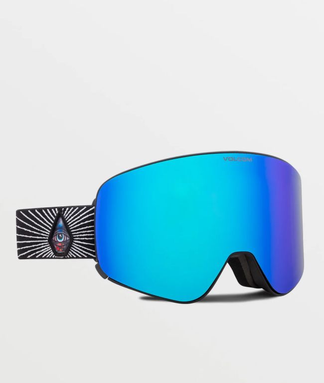 Volcom Odyssey Jamie Lynn Blue Chrome Snowboard Goggles 2023
