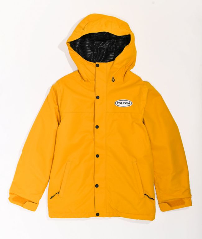 Volcom Stone 91 10K chaqueta de snowboard amarilla para niños