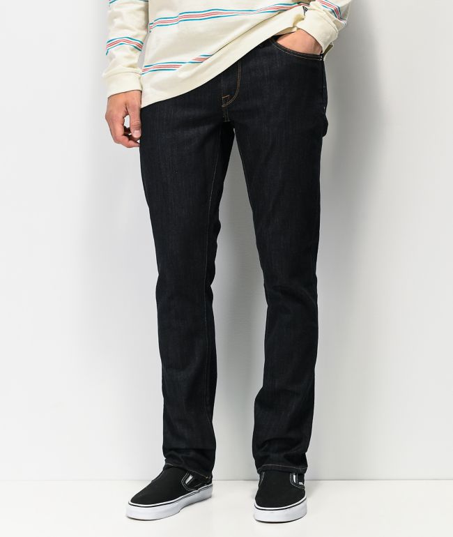 black denim on blue denim
