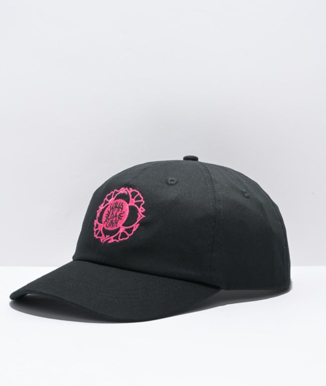 WHADAFUNK Flower Funk Black Strapback Hat