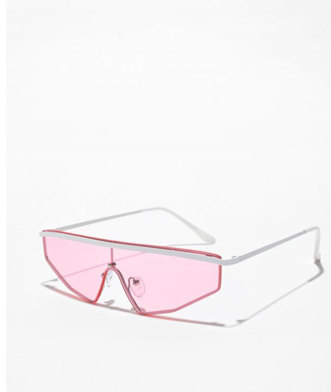 Wave Shield Pink Sunglasses