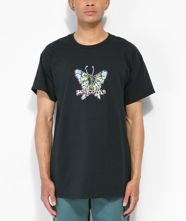 Welcome Butterfly camiseta negra 
