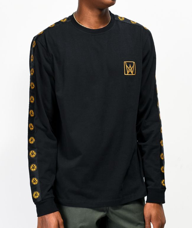 Gold and black long sleeve shirt Outlet