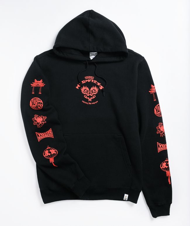 Your Highness Chasing The Dragon sudadera con capucha negra 