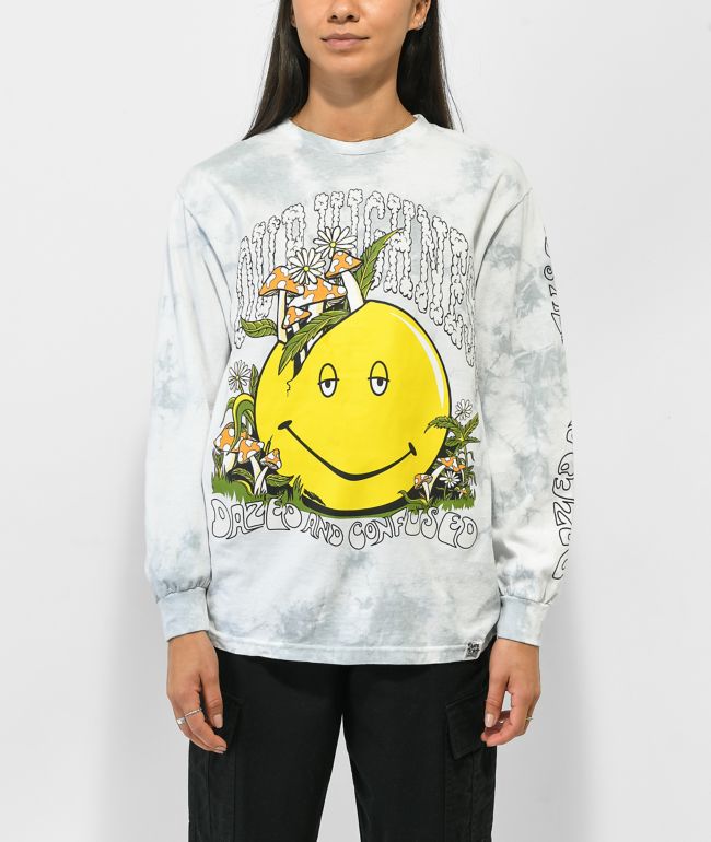 Your Highness x Dazed And Confused Dazed and Blazed Grey Tie Dye Long Sleeve T-Shirt