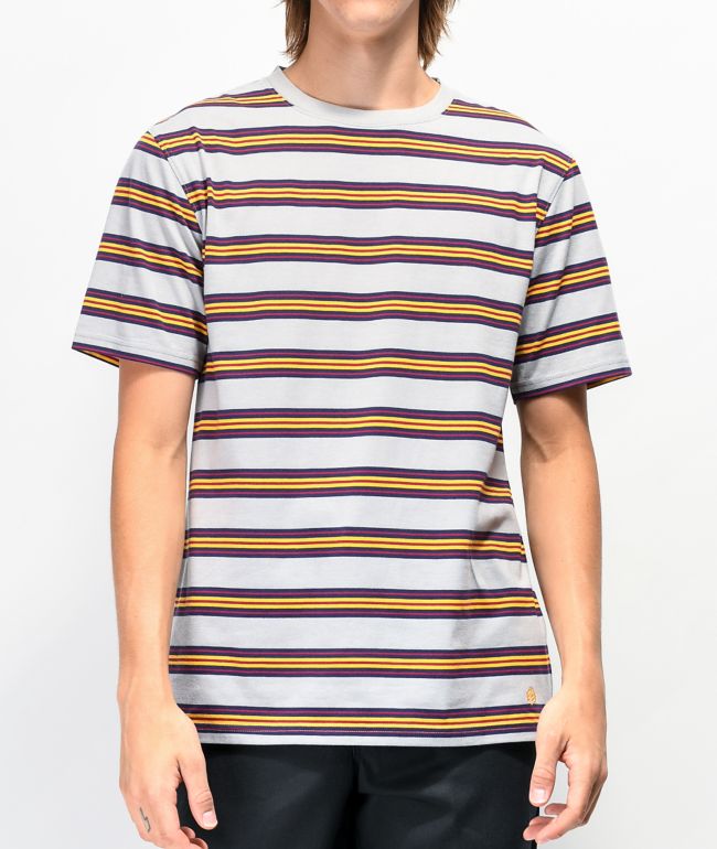 Zine Bonus Grey & Yellow Stripe T-Shirt
