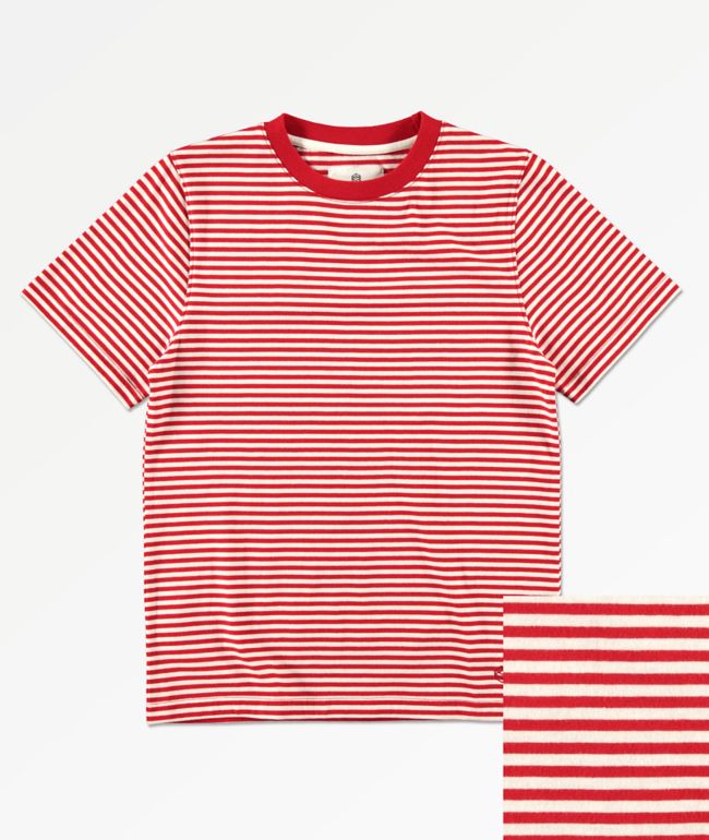 red and white striped tshirt