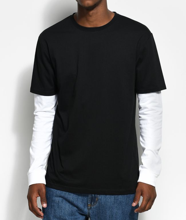 Zine Chilled Layered Black \u0026 White Long