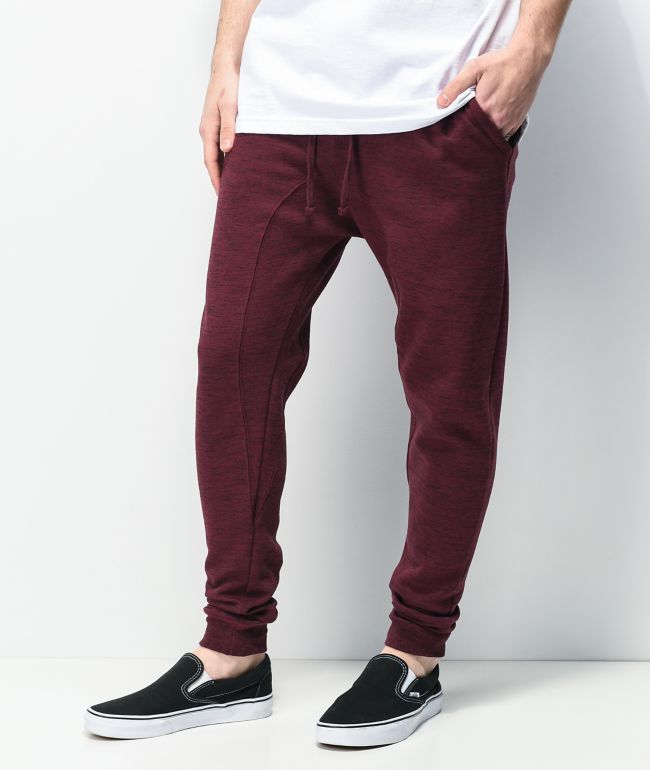 burgundy jogger