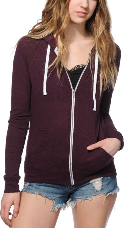 lightweight zip up hoodie womens