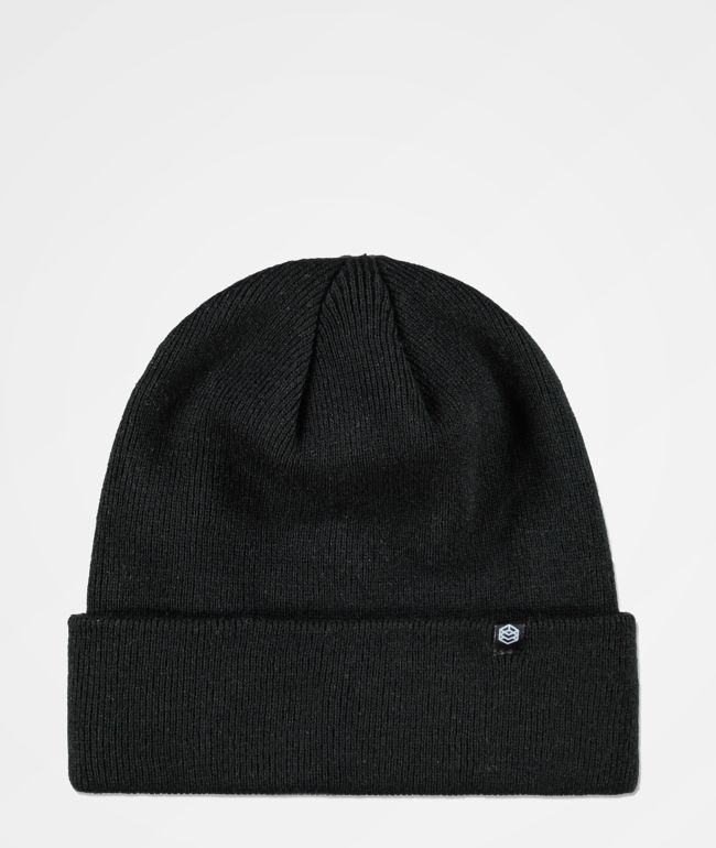 Zine Essential Black Fold Beanie