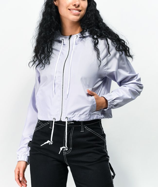 Zine Jaynie Lavender Crop Windbreaker