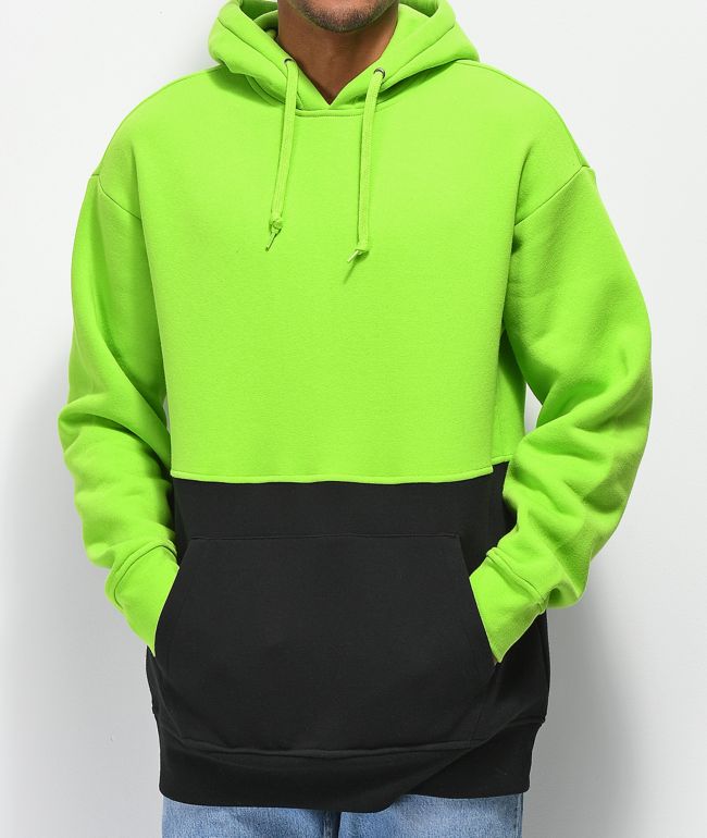 Lime green and black hoodie hotsell