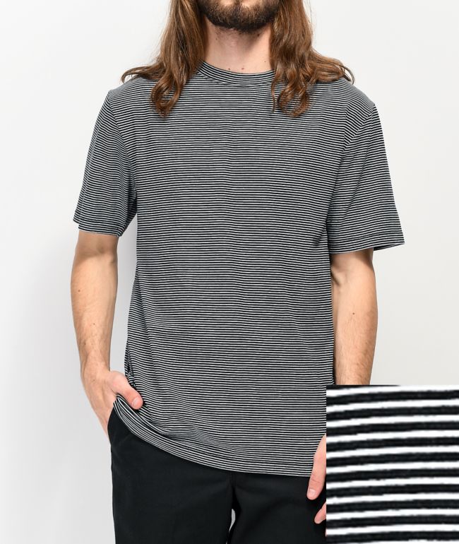 Zine Micro camiseta negra y blanca de rayas