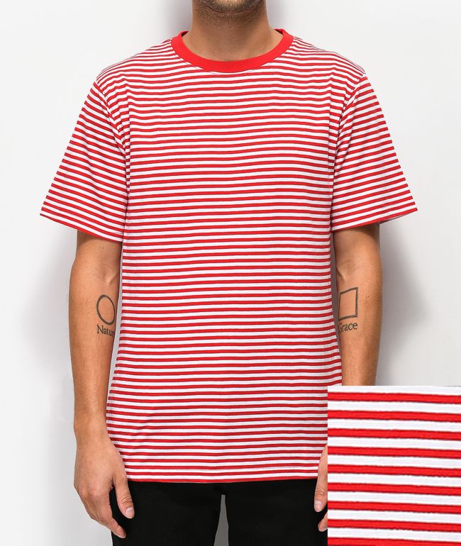 Zine Ranked camiseta de rayas roja y balnca