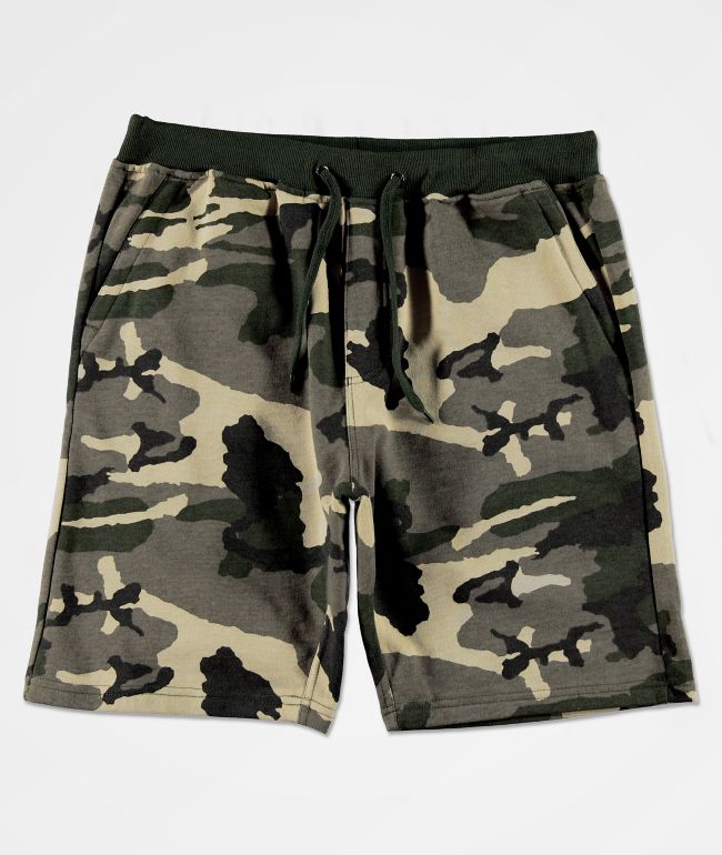 olive green sweat shorts