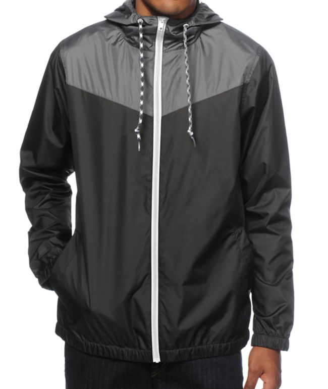zine black windbreaker jacket