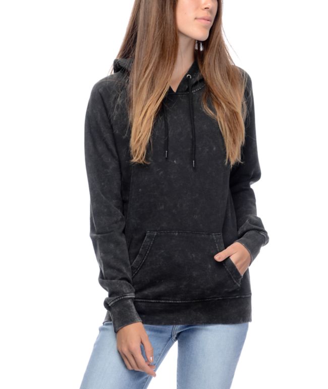 black acid wash hoodie