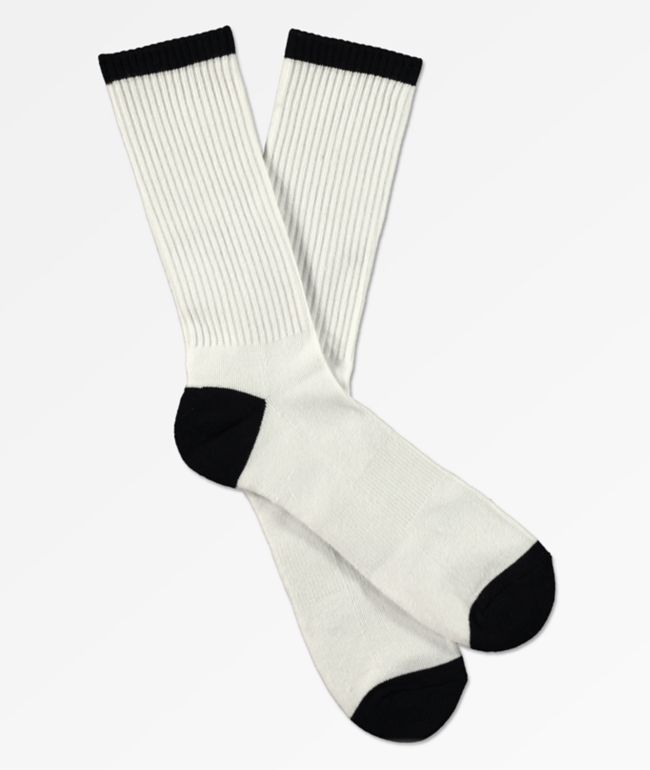 Zine White & Black Crew Socks | Zumiez