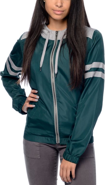 hunter green windbreaker