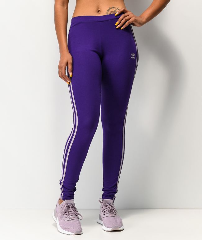 adidas pants purple stripes