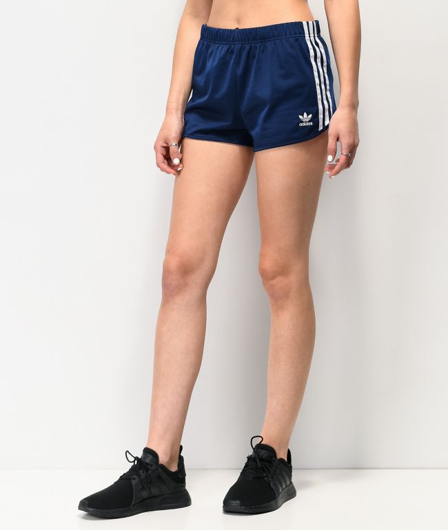 adidas 3-Stripe Dark Blue Shorts | Zumiez