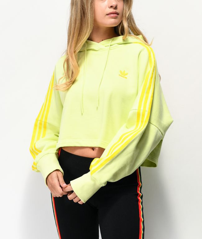 adidas hoodie yellow stripes