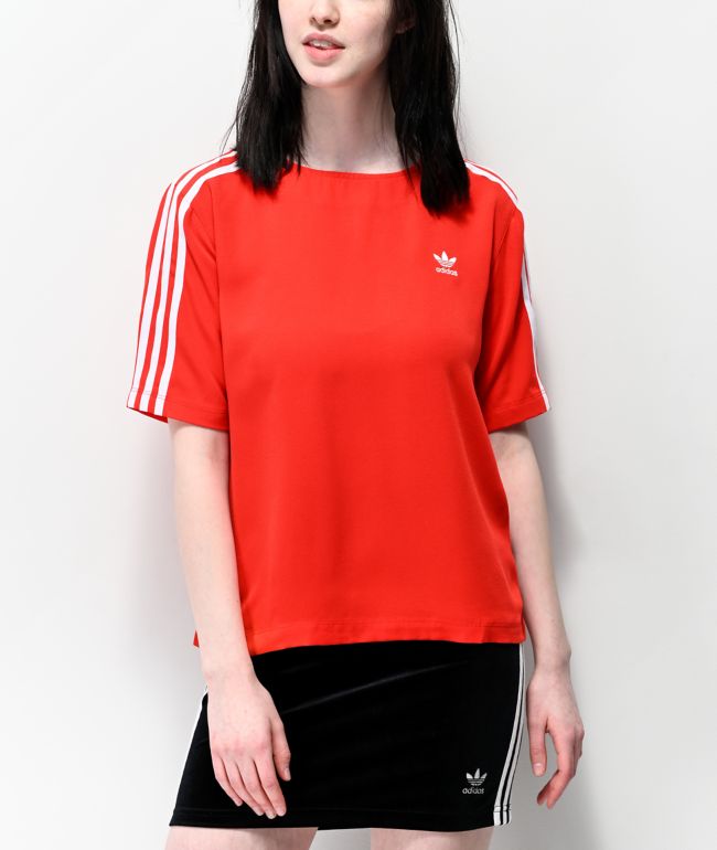 adidas 3 stripes red