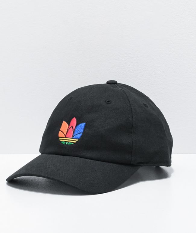 adidas 3D Trefoil Black Strapback Hat