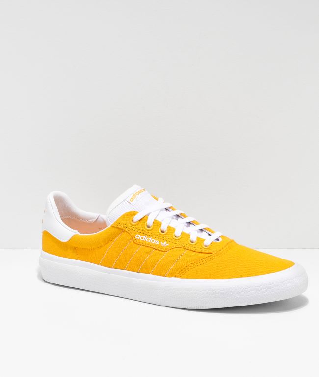 adidas 3mc gold & white skate shoes