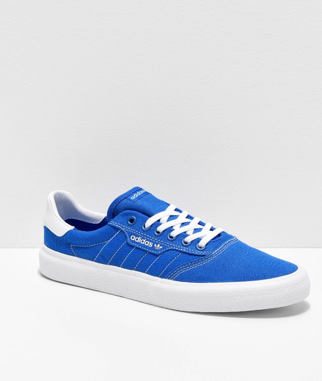 zapatos adidas azul con blanco