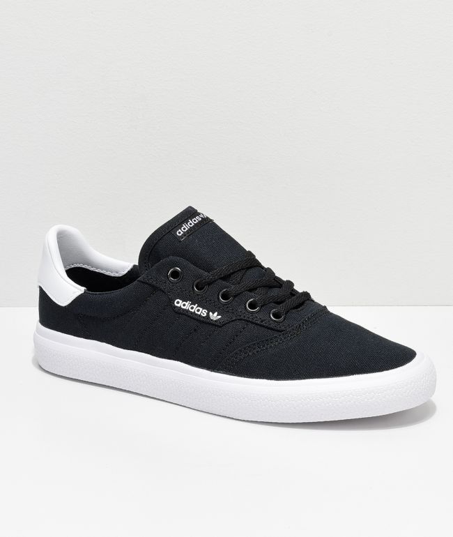 adidas 3MC zapatos de lienzo negro y blanco | Zumiez