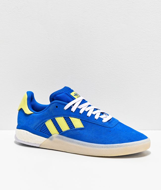 blue and yellow adidas shoes