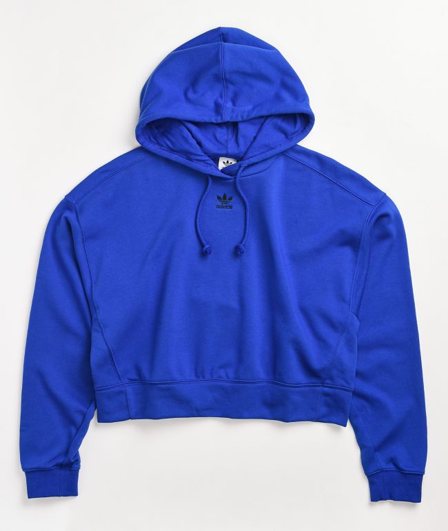 adidas Adicolor Bold Blue Crop Hoodie