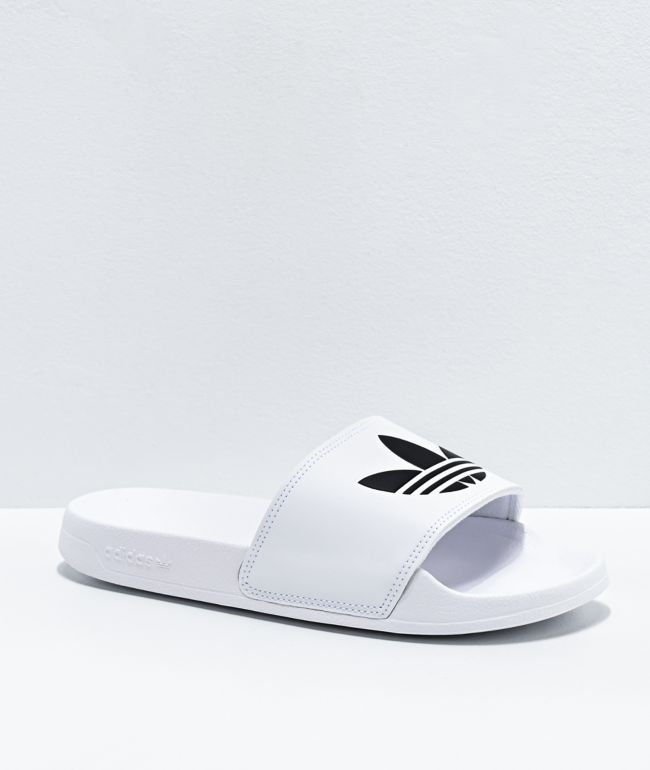 adidas Adilette Lite White & Black Slide Sandals