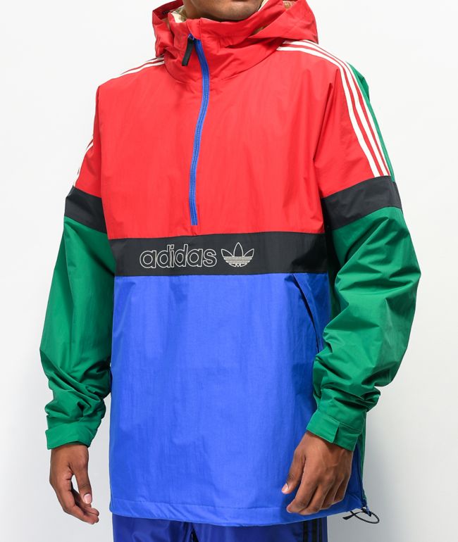 adidas BB Snowbreaker 10K chaqueta de snowboard verde y roja | Zumiez
