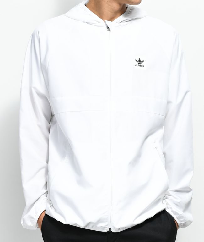 adidas BB White Windbreaker Jacket | Zumiez