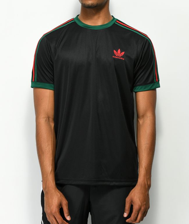 adidas Black, Red & Green Skate Jersey adidas Black, Red & Green Skate Jersey