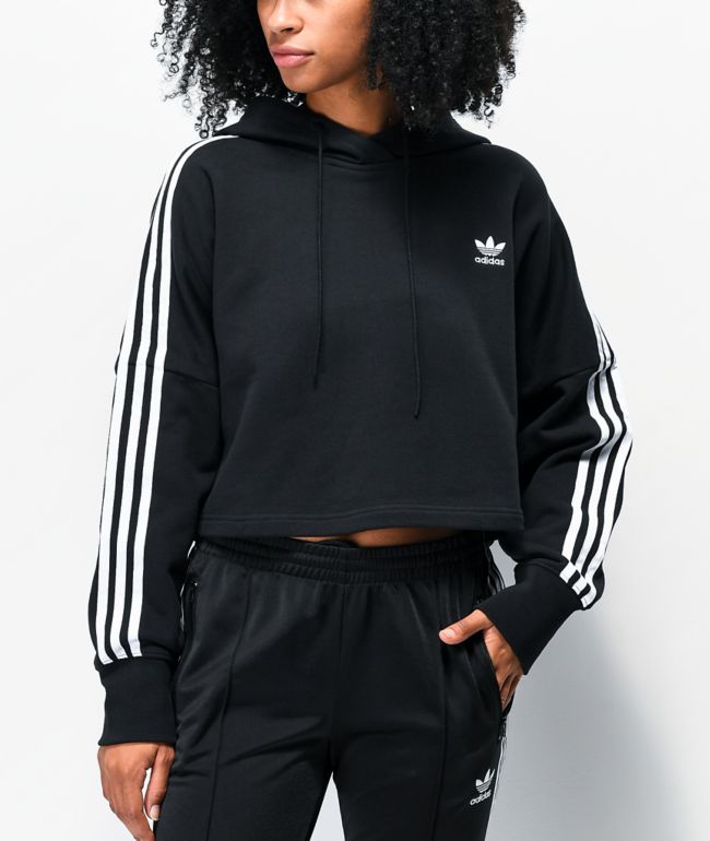 adidas black crop hoodie