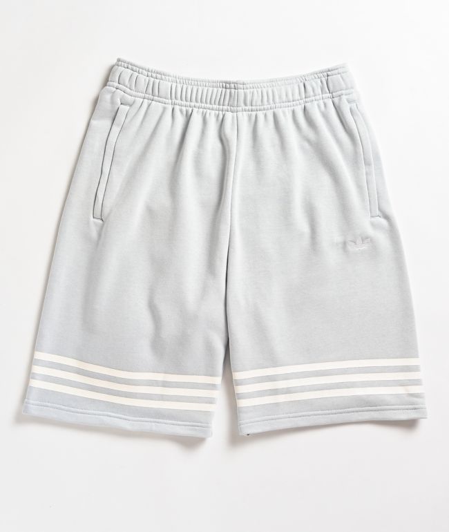adidas Boys Outline Grey Sweat Shorts 