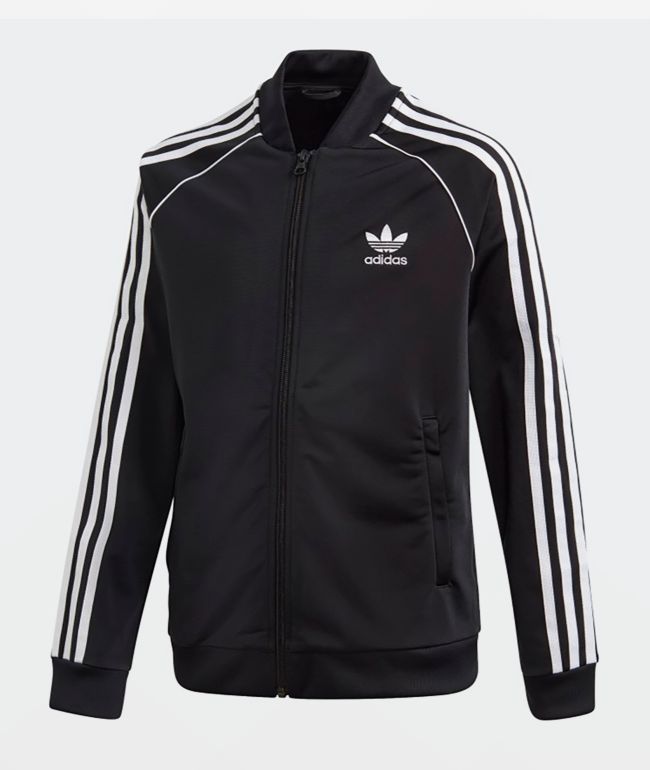 adidas Boys Superstar Black & White Track Jacket