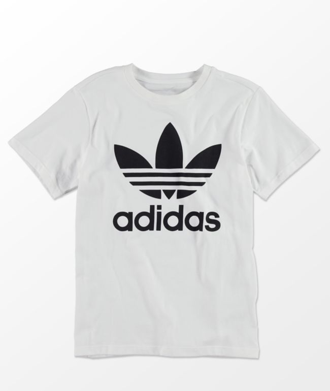 adidas Boys Trefoil White T-Shirt | Zumiez